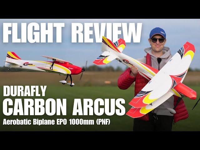 Flight Review - Durafly Carbon Arcus, F3A Aerobatic Biplane, 1000mm (PNF)