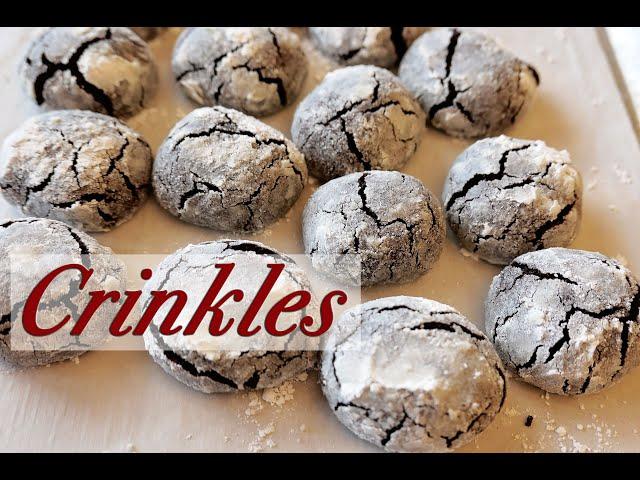 Chocolate Crinkles  (Made with a secret technique!)