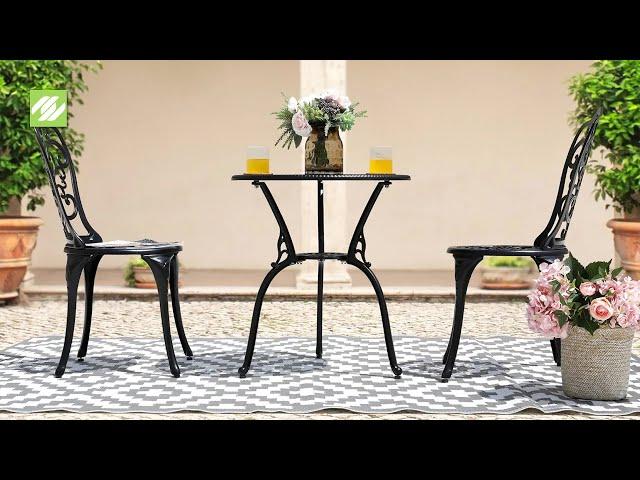 Nuu Garden® 3-Piece Cast Aluminum Patio Set