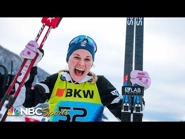 Jessie Diggins roars to second-place finish in women's 10km free in Davos | NBC Sports