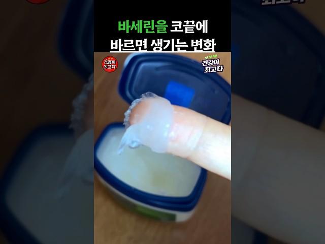 바세린을 코끝에 바르면 생기는 놀라운 변화 #건강정보 #바세린