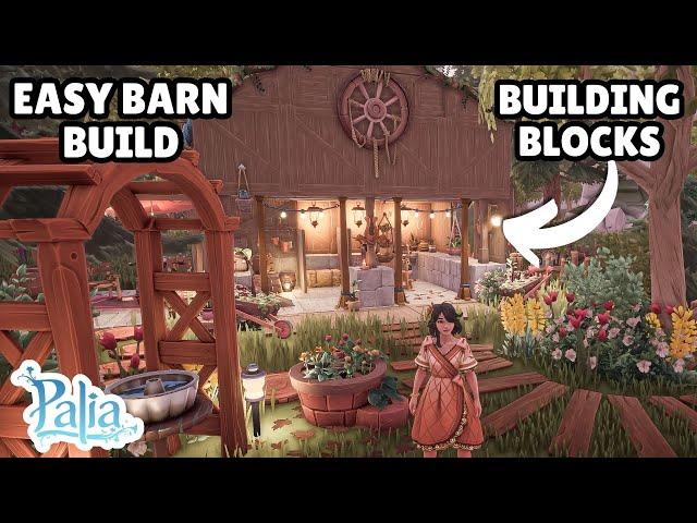 ~PALIA~ EASY PALIA BARN DESIGN// BUILDING BLOCKS SPEED BUILD//FARM COTTAGECORE PLOT