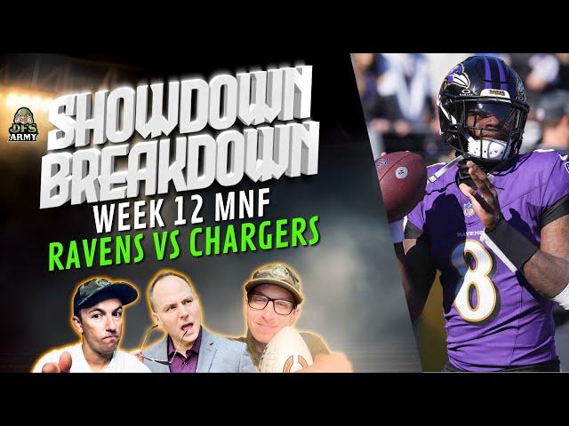 Monday Night Football Showdown Breakdown - Ravens vs Chargers DraftKings and FanDuel DFS Plays