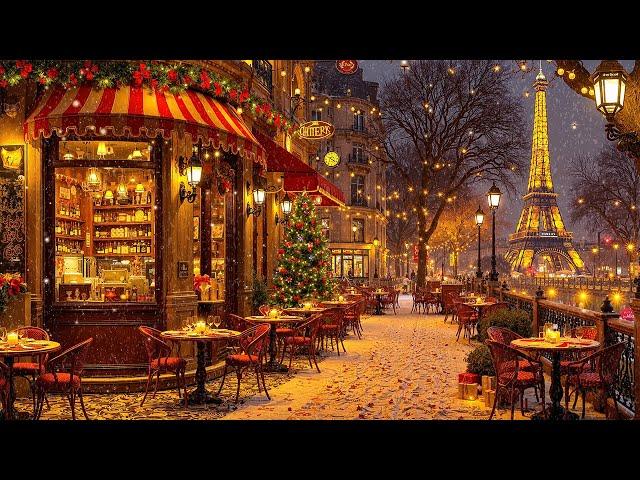 Christmas Paris Coffee Shop Night Jazz & Relaxing Sweet Piano Jazz Instrumental Music for Study,Work