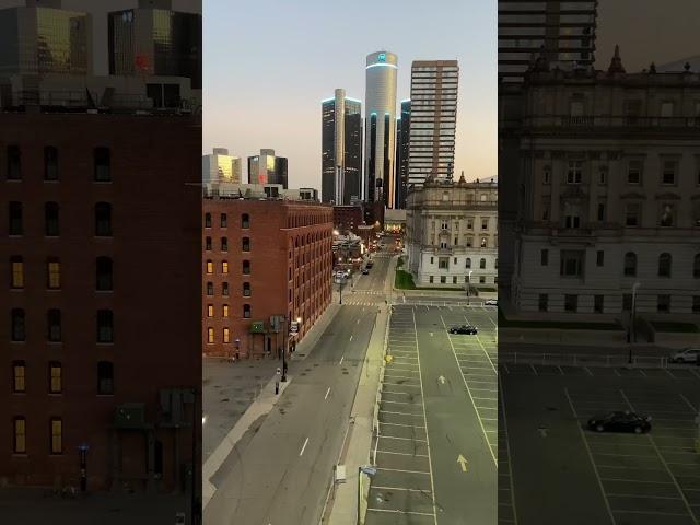 Downtown Detroit from 75 feet up. #Detroit Rooftop.  Fall night in #Michigan