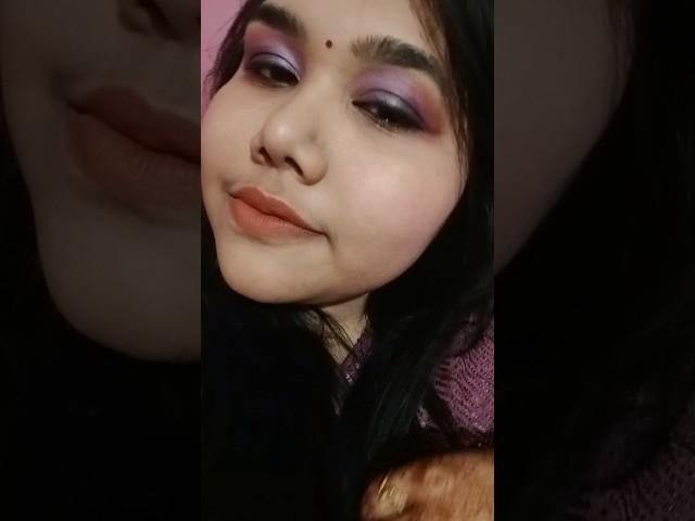 Purple smokey look. If need tutorial Subscribe#shorts #makeup #youtube