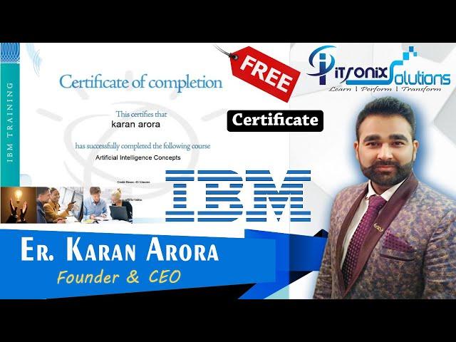 IBM Training and Certifications - Artificial Intelligence Free Certification from IBM