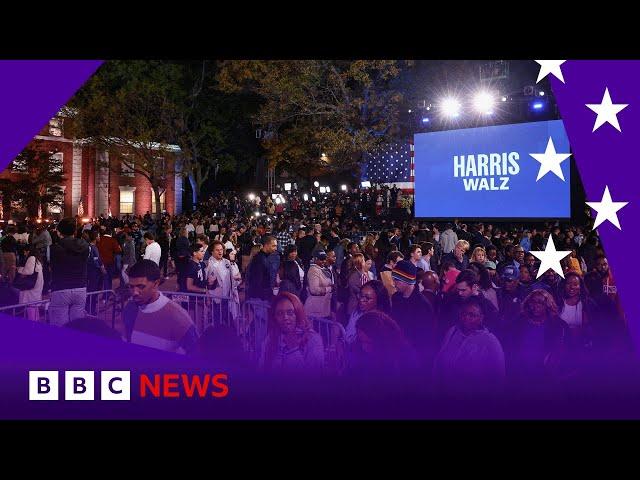 US election: Trump projected to win Georgia as crowds leave Harris HQ | BBC News