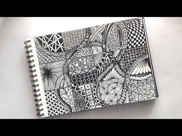 Zentangle art || Zentangle patterns || Zen-doodle || Doodle patterns