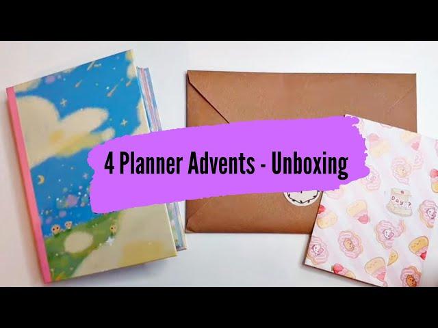 Planner Advent Unboxing - 4 lots of Sticker Advent Calendars  - Days 7 to 13