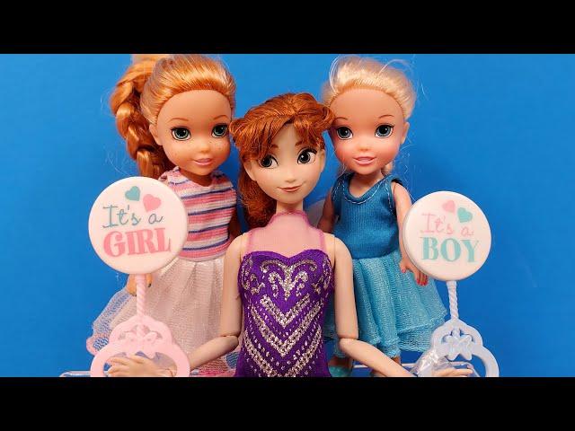 Brother or sister ? Elsa & Anna toddlers - surprise balloon - Barbie