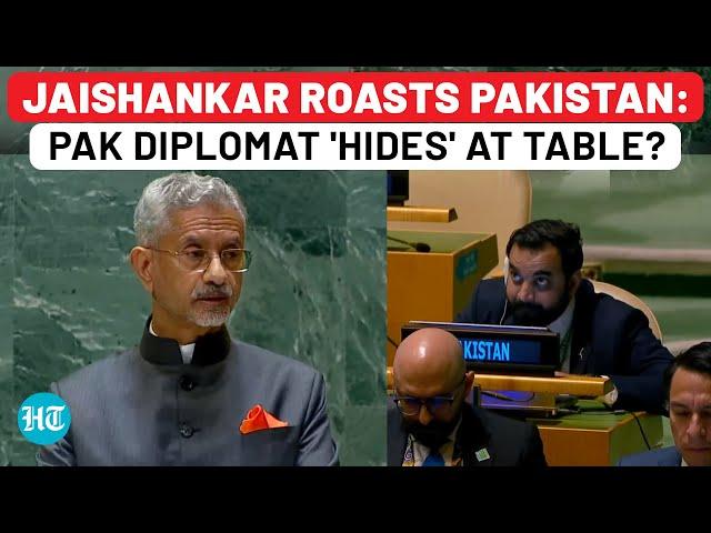 UN: Jaishankar's Taunt At Pakistan Makes Islamabad Diplomat Crouch, 'Hide' At Table? | India | UNGA