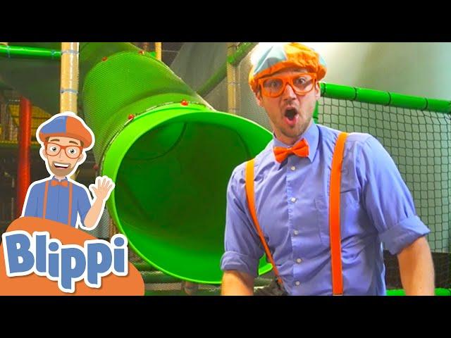 Learning At The Kids Club Indoor Playground With Blippi | Educational Videos For Kids