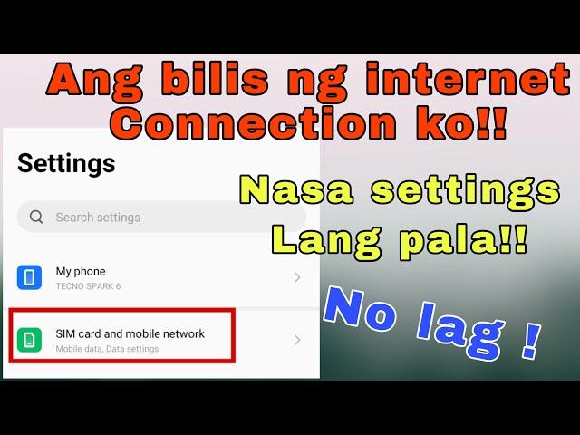 PALAKASIN NATIN ANG INTERNET CONNECTION MO | ALL NETWORKS