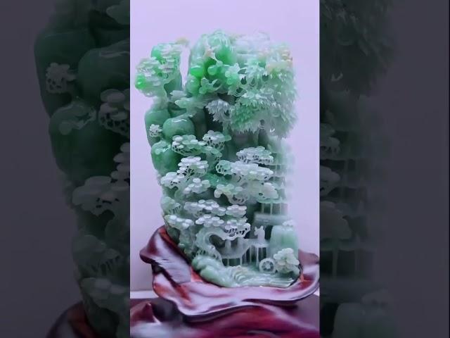翡翠雕刻精品#翡翠 #翡翠玉石 #翡翠擺件 #珠寶 #jade