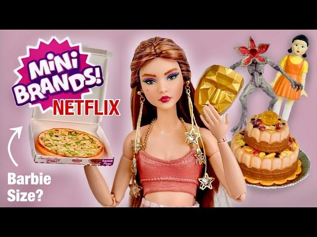 ZURU 5 Surprise Mini Brands NETFLIX! Are They Barbie Doll Sized? 13 Capsule Unboxing