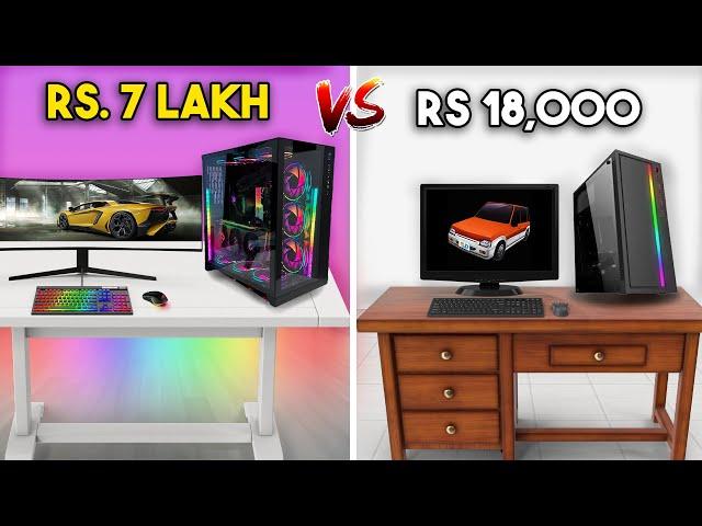 EXPENSIVE VS CHEAP GAMING PC SETUP !