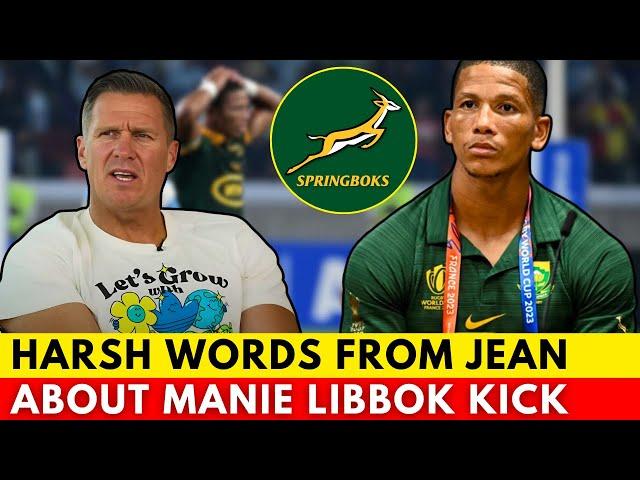 JEAN DE VILLIERS DIDN’T HOLD BACK: HARSH CRITICISM OF MANIE LIBBOK! | SPRINGBOKS NEWS