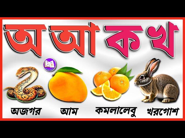 অ আ ই ঈ উ ঊ ঋ এ ঐ ও ঔ | স্বরবর্ণ | Sorborno Banjonborno | Bangla Alphabet |  অ আ ই ঈ এসো বাংলা শিখি