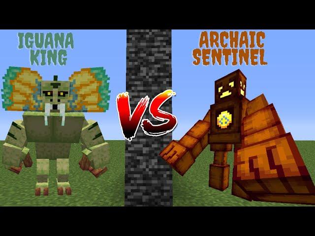 Archaic Sentinel VS IGUANA KING / Minecraft Mob Battle 1.16.5