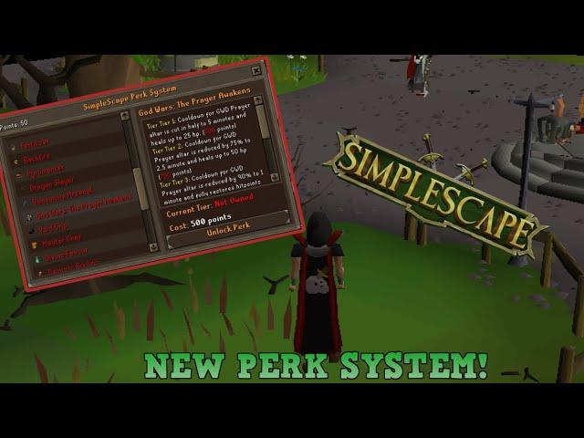 AMAZING NEW PERK SYSTEM HAS ARRIVED ON SIMPLESCAPE RSPS (HUGE UPDATE) + GIVEAWAY