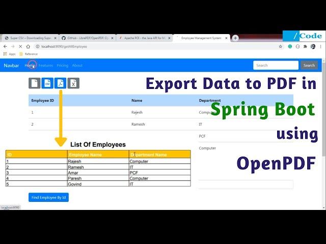 Export Data to PDF in Spring Boot | OpenPDF