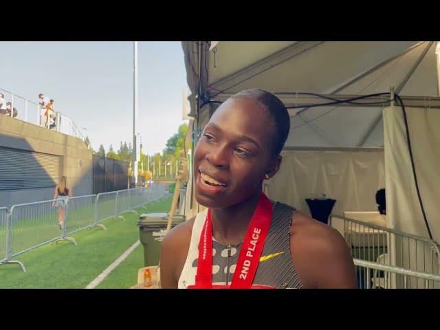 Athing Mu REACTS To Getting 2nd In U.S. 1500m Final, Still Eyes 800m GOLD!