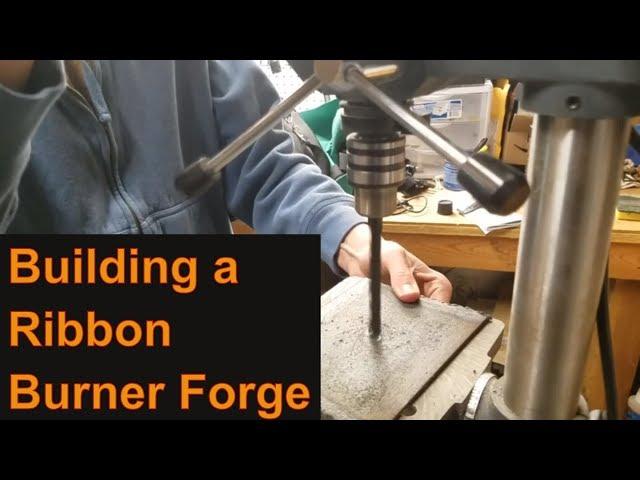 Building a ribbon burner propane forge.