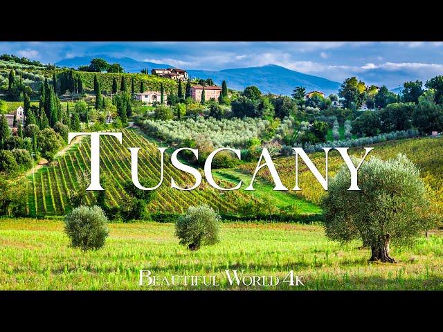 Tuscany 4K Amazing Aerial Film - Calming Piano Music - Amazing Nature