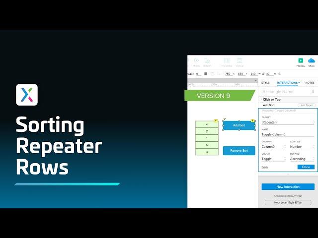 Sorting Rows in Axure RP Repeaters