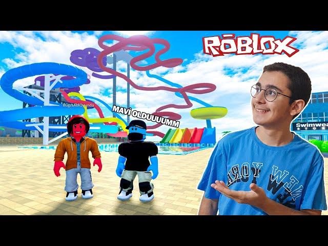 AQUAPARKA GİTTİK KAYDIRAKLARDAN KAYDIK!! Roblox