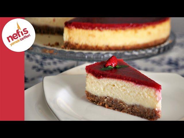 Frambuazlı Cheesecake Tarifi | Meyve Soslu Cheesecake | Nefis Yemek Tarifleri