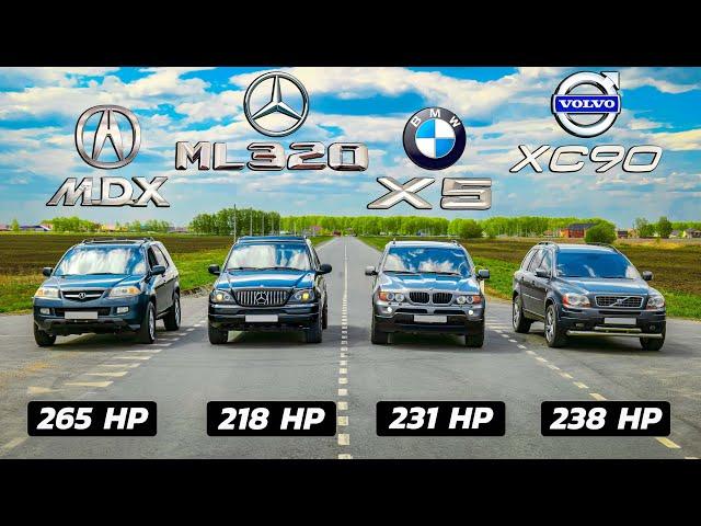 НИКТО НЕ ОЖИДАЛ от BMW X5 vs Acura MDX vs Mercedes ML320 vs Volvo XC90