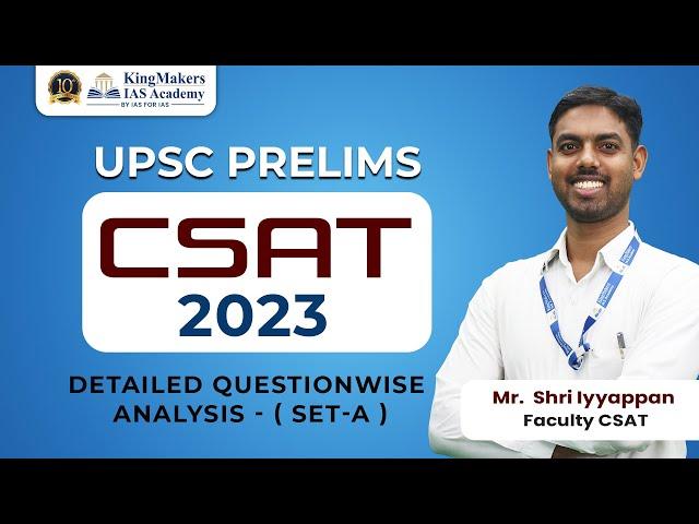 CSAT  2023 | Answer Key | UPSC CSE | Detailed Analysis  in Tamil