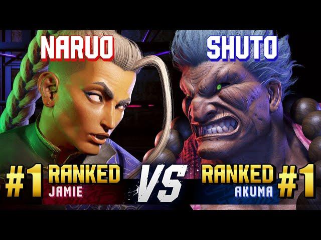 SF6 ▰ NARUO (#1 Ranked Jamie) vs SHUTO (#1 Ranked Akuma) ▰ High Level Gameplay