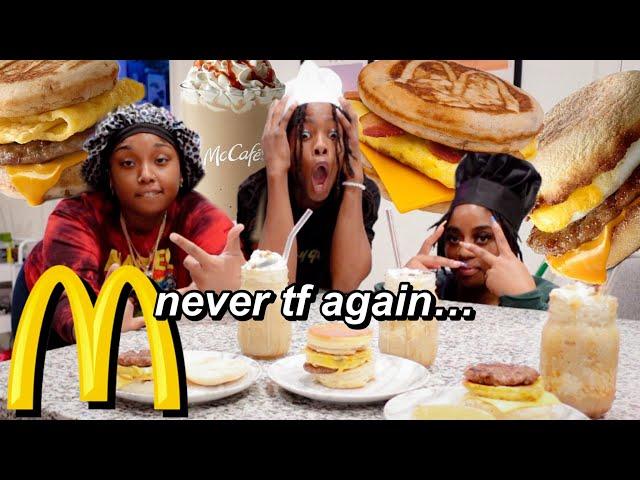 THIS WAS A GHETTO DISASTER...| making homemade mcgriddles ft. my siblings