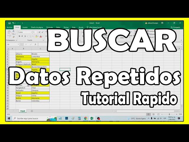 Como BUSCAR Datos Repetidos en COLUMNAS en EXCEL resaltar datos duplicados