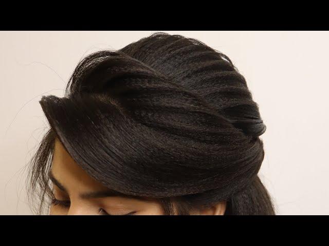 engagement look hairstyle/ front variation for big forehead and baby hair on forehead