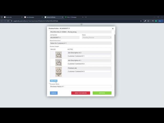 Services - How to use pending review in service jobs