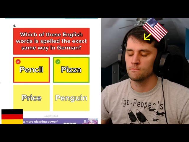 American takes a German quiz despite basically knowing no German