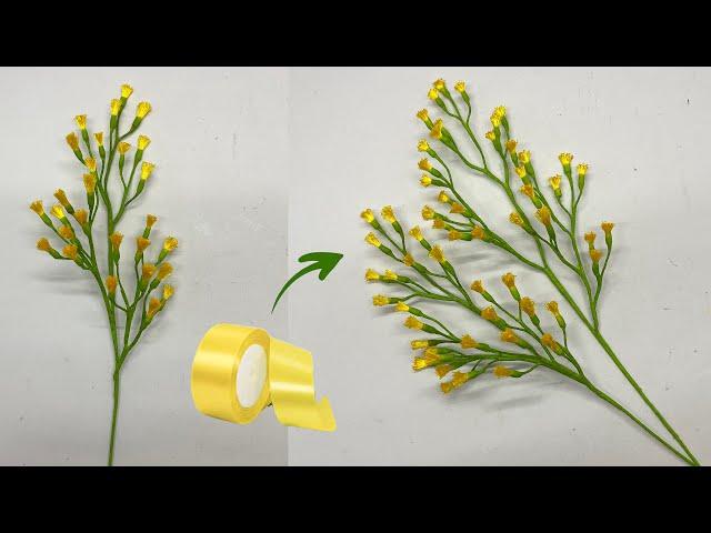 DIY | How to Make Baby Breath Flowers From Satin Ribbon | How To Make Satin Ribbon Flowers Easy
