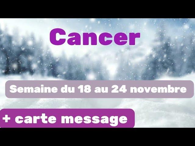 Cancer semaine du 18 au 24 novembre