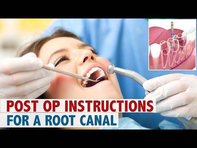 Post Op Instructions for a Root Canal