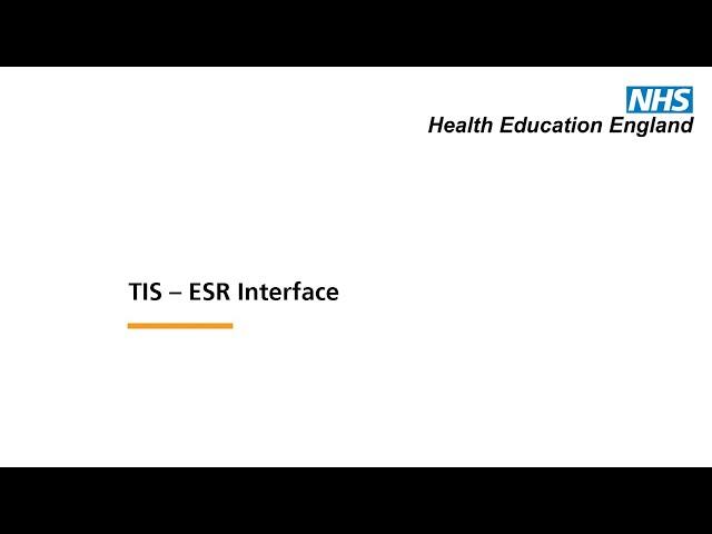 TIS – ESR Interface