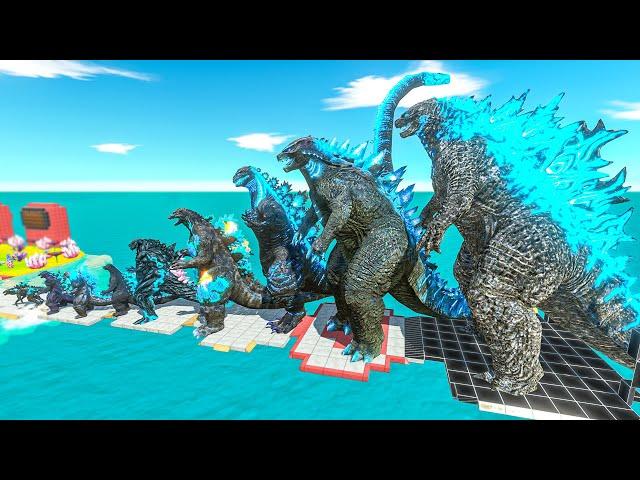 EVOLUTION of GODZILLA Ice Frostbite Size Comparison VS KING KONG + Ghidorah - ARBS