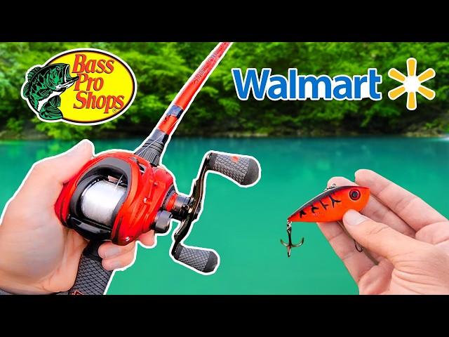 $100 Walmart vs Bass Pro Shops Budget Fishing Challenge