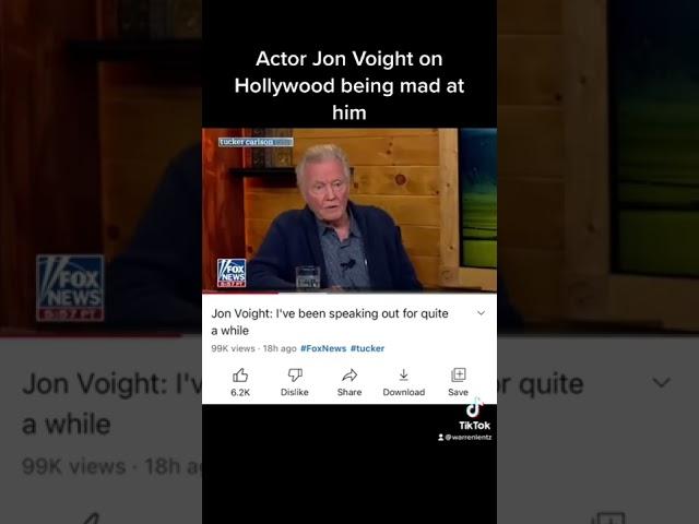 Hollywood is mad at Jon Voight for speaking out