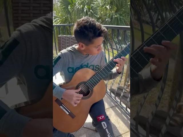 Beckett Ceron plays Choro 1, Heitor Villa-Lobos (12 years old, classical guitar)