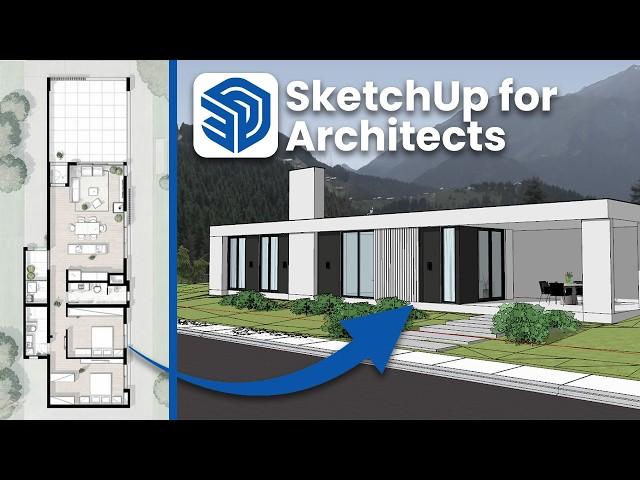 SketchUp for Complete Beginners (2D Floor Plan to 3D Model)