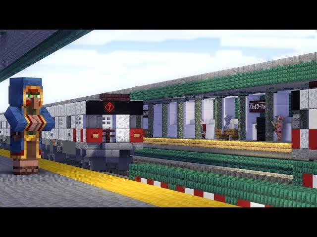 Minecraft NYC 7 Train Subway 33rd St Animation